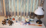 Figurines, Clock, Lamp & More