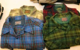 3 Pendleton  & Cumberland Wool Shirts, Sz M