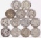 13 Washington Silver Quarters; 2-1944,1946,2-1947,1950,3-1952 +
