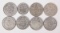 1902 Silver Russia  5 Kopek + 7 Silver Russia 10 Kopeks various dates
