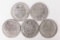 5 Silver Russia 20 Kopeks; 1903,1904,1905,1906,1907