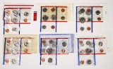 6 U.S. Mint  Uncirculated Sets; 1987,1988,1989,1990,1991,1992