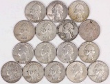 16 1964 Washington Silver Quarters; various mints