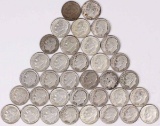 35 Roosevelt Silver Dimes; various dates/mints