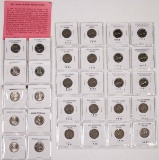 30 Collectible Jefferson Nickels; various dates