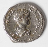 209-212 AD Imperial Rome Denarius AR Geta