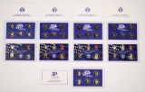 4 U.S. Mint Proof Sets; 1999,2000,2001,2002 & 2002 State Quarter Proof Set