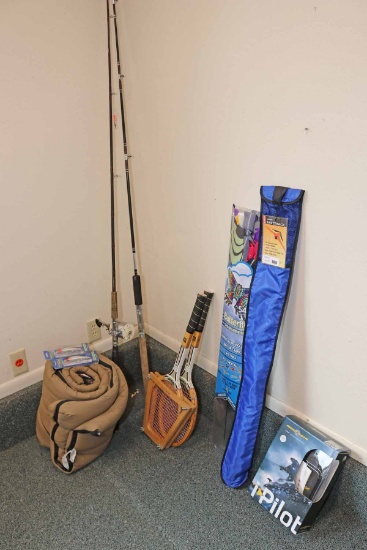 Sleeping Bag, Fishing Poles, Tennis Rackets, Kites & More