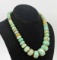 Necklace - Turquoise Colored Stone Beaded Discs
