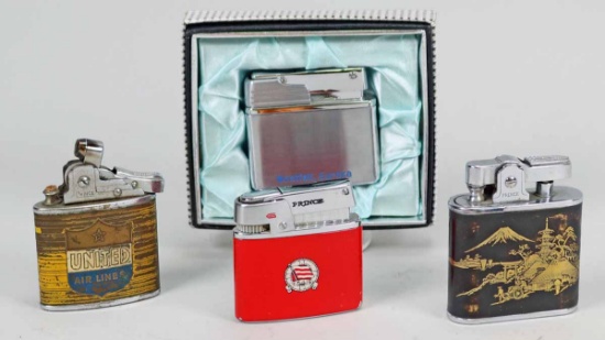 Vintage Lighters: United Airlines, NYK Shipping, West, Westfall - Eureka & Japanese