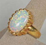 .925 GP Ring w/ Opal Colored Stone, Sz.8
