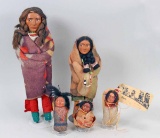 Vintage Snookum Indian Dolls, Papooses