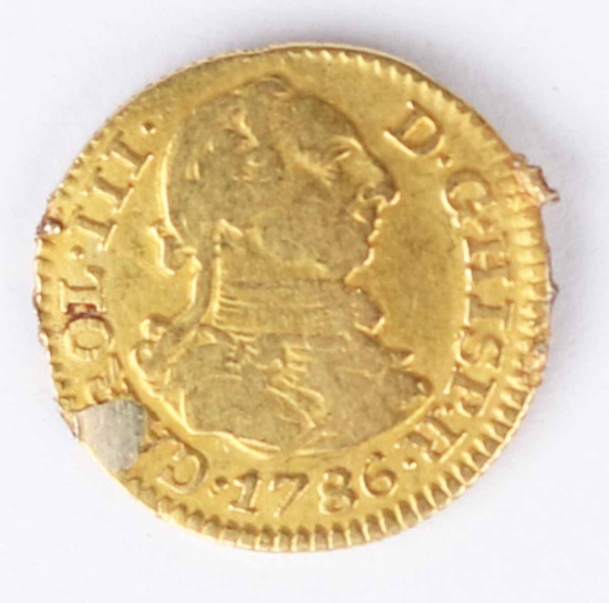 1786 Carol III D.G. Hisp. R Spain Gold Coin