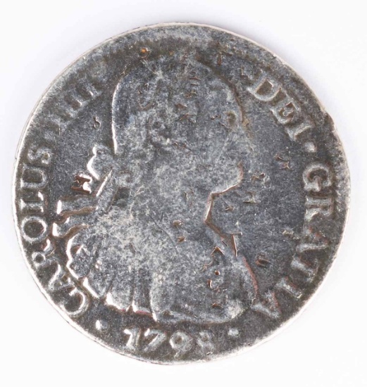 1798 Carolus IIII Dei Gratia 8 Reales Silver Coin