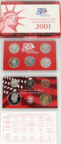 2001 US Mint Silver Proof Set