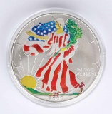 2000 Painted Walking Liberty American Eagle Silver Dollar