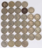 9 V Nickels + 28 Buffalo/Indian Head Nickels