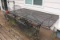 Heavy Wrought Iron Rectangular Patio Table w/ 4 Chairs