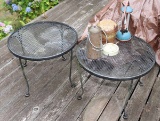 Heavy Iron Round Patio Side Tables