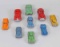 Vintage Set of 9 Tootsie Toy Die Cast Metal Cars