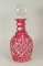 Vintage Cranberry Crystal Decanter