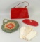 Ladies Red Hand Bags, Gloves & More