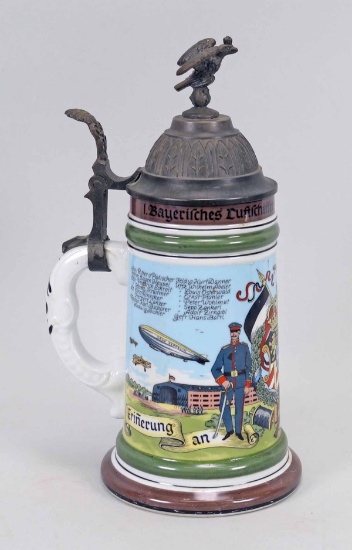 German Regimental Lithophane Beer Stein