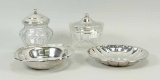 Small Sterling Silver Bowls & Sterling Lidded Condiment Jars, 263.5 Grams