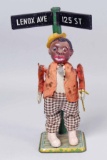 Celluloid & Tin Wind Up Black Harlem  Dancer Toy, Ca. 1950's