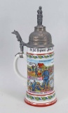 German Regimental Lithophane Beer Stein - 20- Inf - Regiment