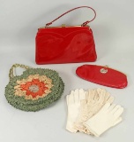 Ladies Red Hand Bags, Gloves & More