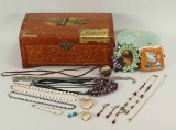 Costume Jewelry, Coin Purse, Wooden Candy Box & More