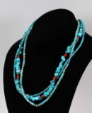 Southwest Style Multi Strand Necklace