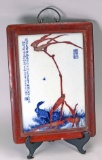 Chinese Blue & Underglaze Copper Red Plaque