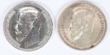 1911 & 1912 Russian Empire 1 Rouble Silver Coins, Nicholas II