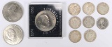 11 Canadian Collectible Coins; 7 Silver 25 Cents (King George VI), 1973 Elizabeth 25 Cents &