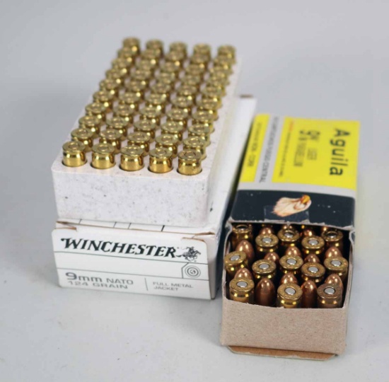 9mm Winchester & Aguila, 100 Rds.