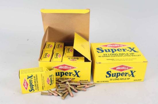 Western "Super-X" .22 Long Rifle Ammo, 650+ Rds.