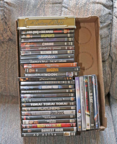 DVDs: Die Hard, Das Boot, Tora Tora Tora, Flatliners