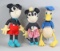 Plush Vintage Style Mickey, Minnie & Donald