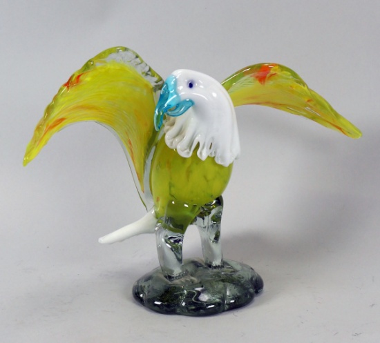 Murano Style Art Glass Bird