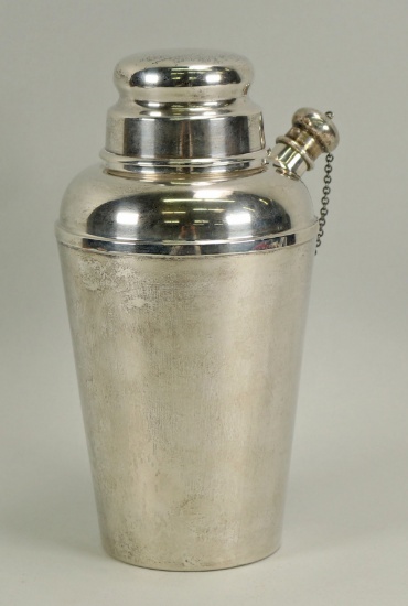 Sterling Silver Cocktail Shaker w/ Spout, 376.7 Grams