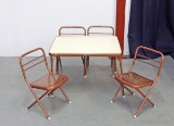 Mid-Century Style Children's Folding Table & Chairs