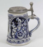 Gerz Lidded Beer Stein, W. Germany