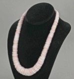 Stone Disc Necklace - Shades of Pink