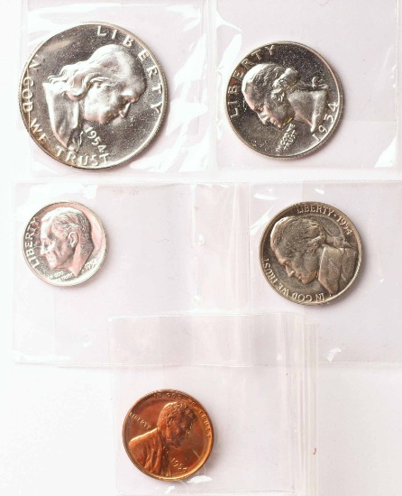 1954 US Mint Set; missing little box
