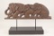 Carved Elephant Décor - Sculpture