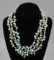 Multi-Strand Natural Pearl & Polished Stone Necklace