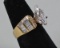 Gold Plated Sterling Silver CZ Ring, Sz. 8