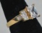 Gold Plated .925 Ring w/CZ Stone, Sz. 8